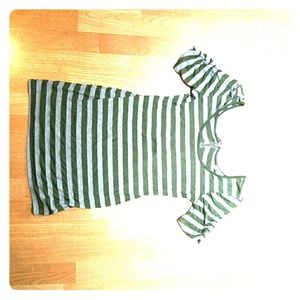 Green and grey tunic shirt